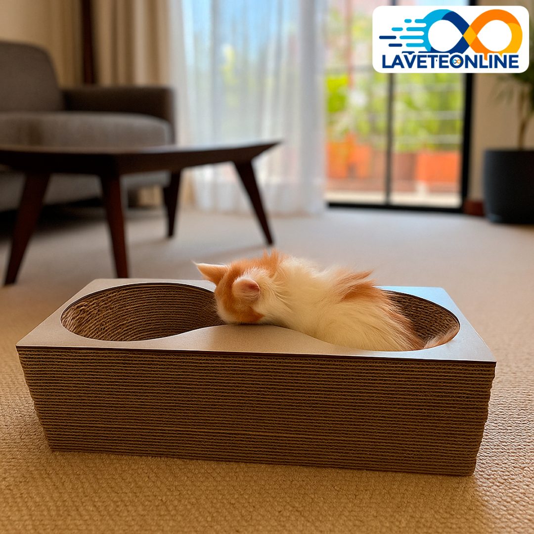 Rascador de Carton Mega Tamaño grande con catnip - Imagen 4