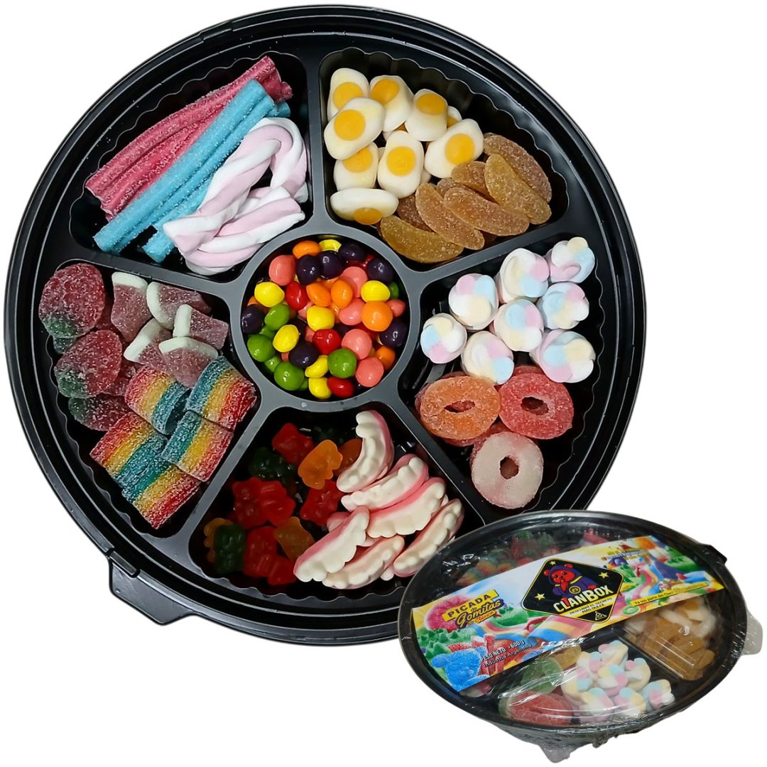 Bandeja Mix Picada Gomitas Regalo Eventos Cumpleaños Clanbox