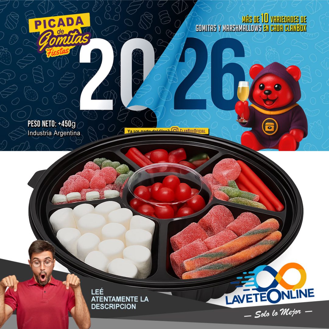 Bandeja Dulce Navideña Gomitas Regalo Original Fiestas Año Nuevo 2026 V2 - Imagen 3