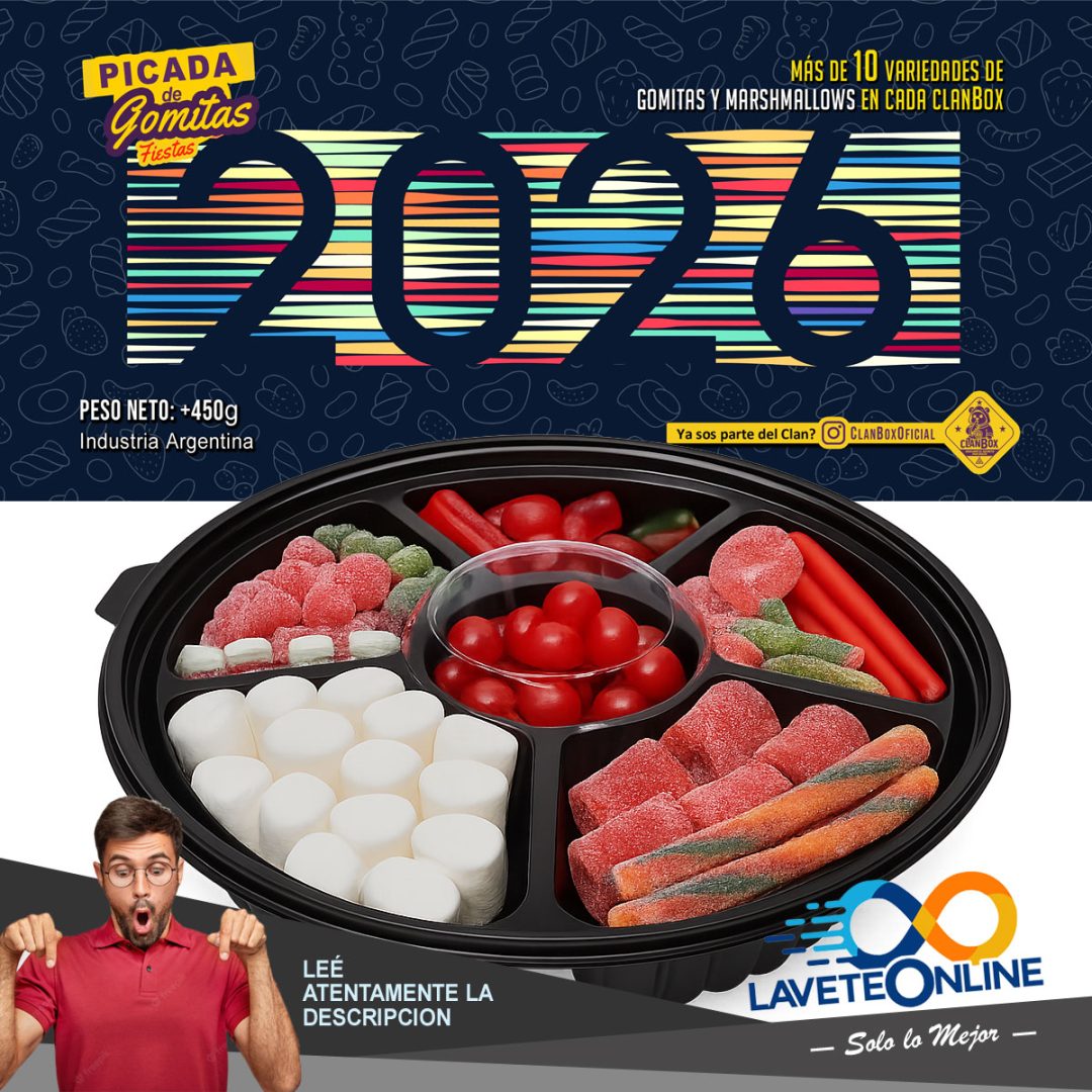 Bandeja Dulce Navideña Gomitas Regalo Original Fiestas Año Nuevo 2026 V1 - Imagen 3