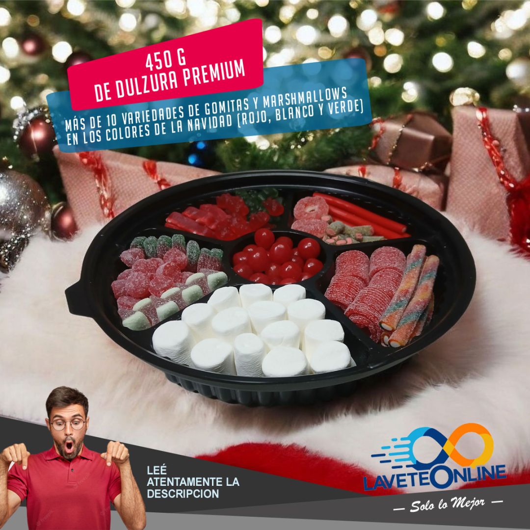 Bandeja Dulce Navidad Personalizada Con Tu Logo Regalo Empresarial - Alternativa Caja Navideña - Motivo: Chin Chin - Imagen 5