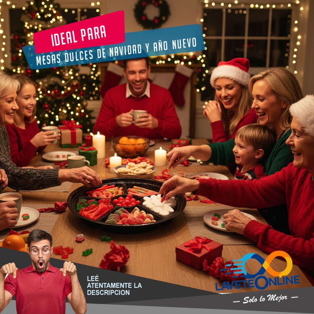 Bandeja Dulce Navideña Gomitas Regalo Original Fiestas 2026 - Felices Fiestas - Imagen 6