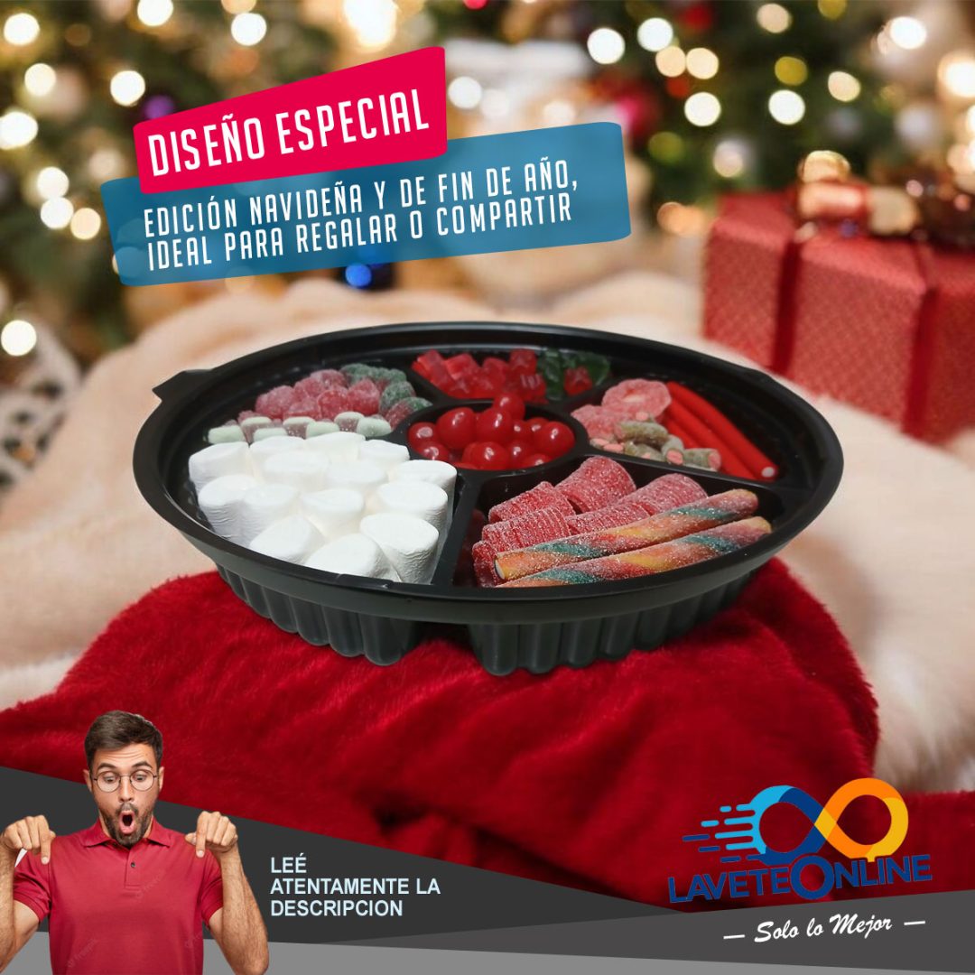 Bandeja Dulce Navideña Gomitas Regalo Original Fiestas 2026 - Felices Fiestas - Imagen 8
