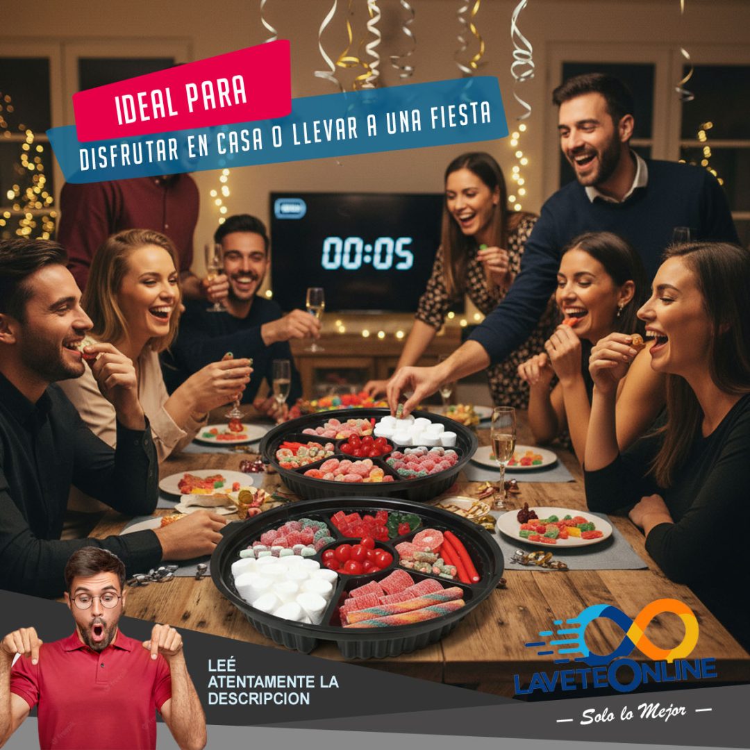 Bandeja Dulce Navideña Gomitas Regalo Original Fiestas 2026 - Felices Fiestas - Imagen 4