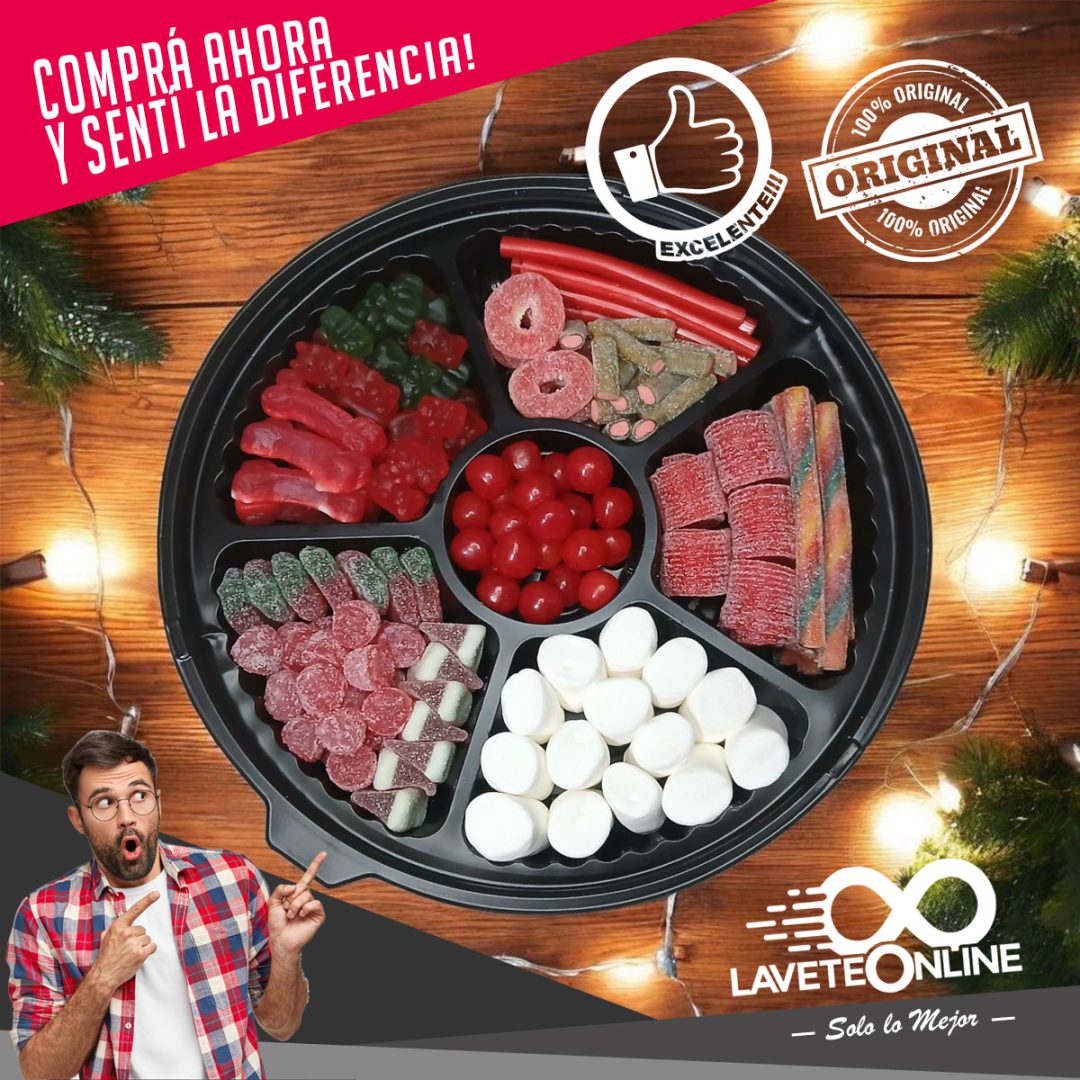 Bandeja Dulce Navideña Gomitas Regalo Original Fiestas 2026 - Felices Fiestas - Imagen 10
