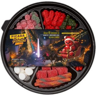 Bandeja Dulce Navideña Gomitas Regalo Original Fiestas 2026 - Feliz Navidad V1