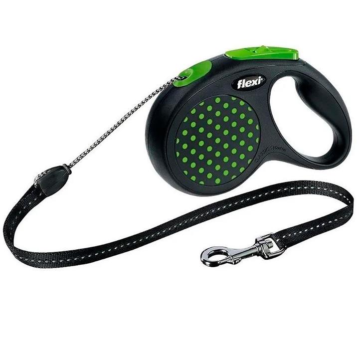Correa Extensible Flexi Design Cordon S (5 metros - max 12 kg.) - VERDE (CL12CS)