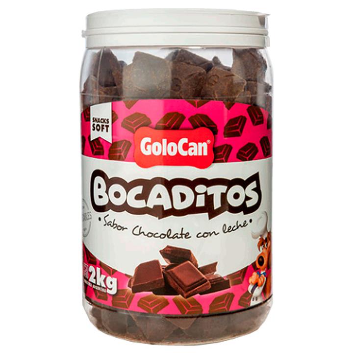 Bocaditos Golocan Sabor Chocolate con Leche Frasco x 2 kg
